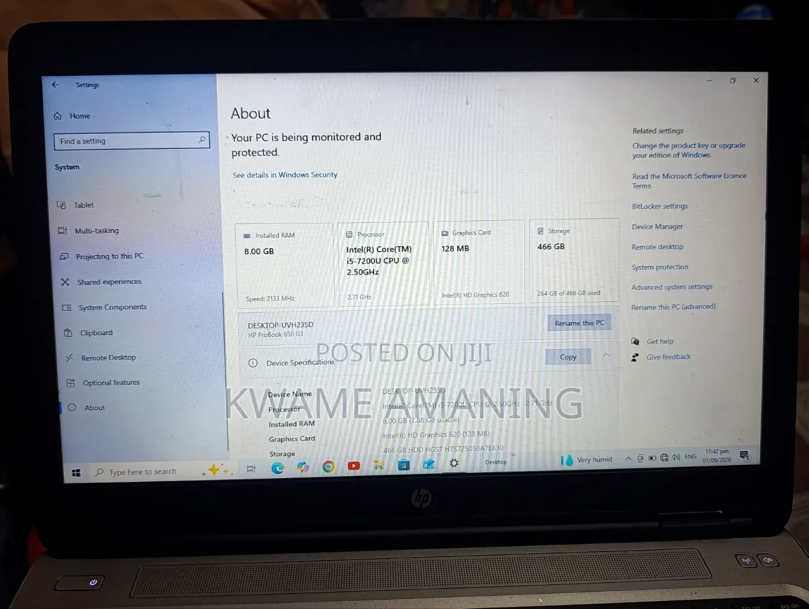 Laptop HP ProBook 650 G3 8GB Intel Core i5 HDD 500GB