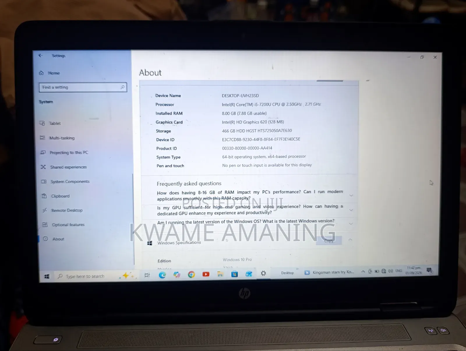 Laptop HP ProBook 650 G3 8GB Intel Core i5 HDD 500GB