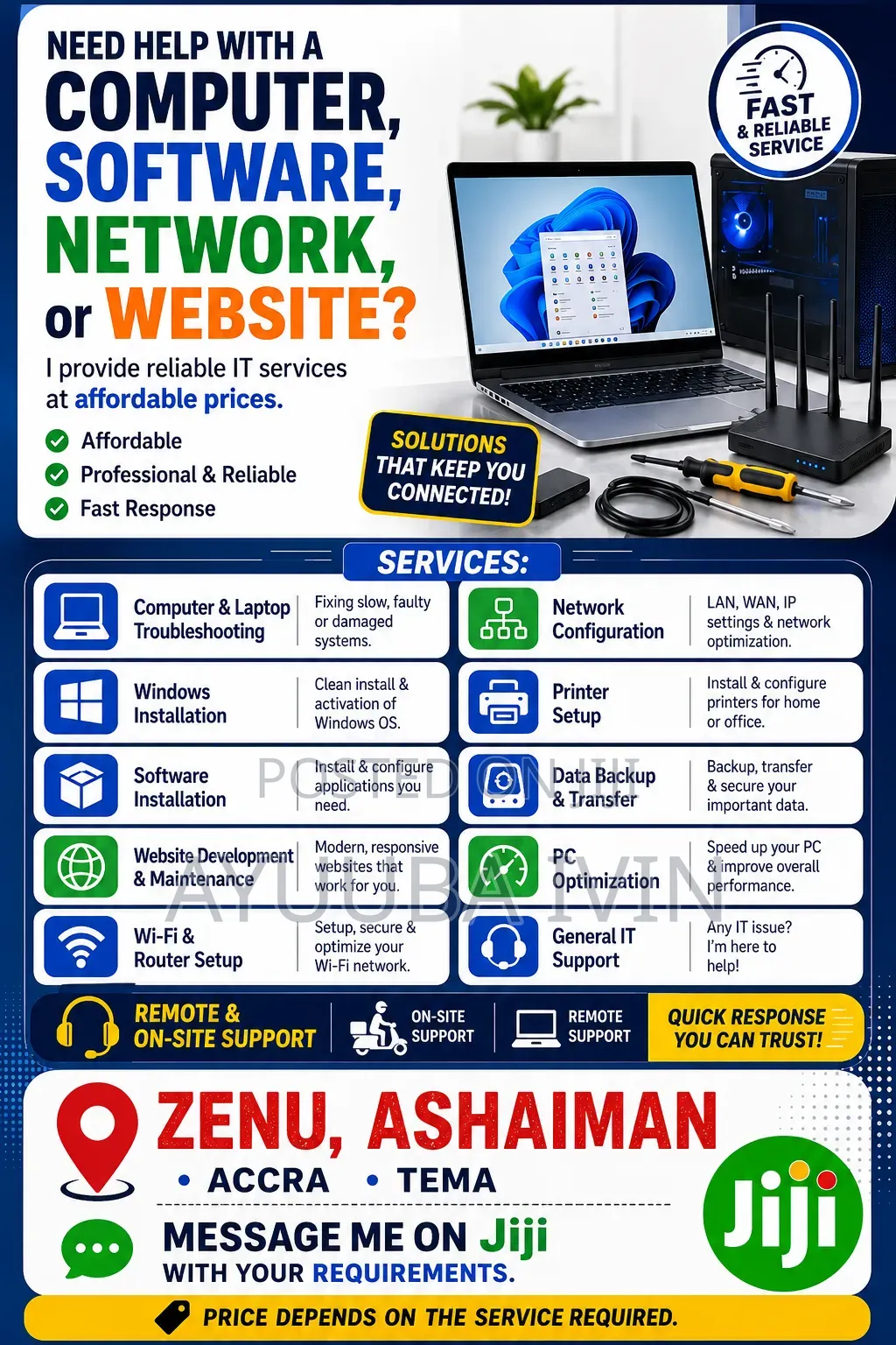 IT Support Services | Computer Help | Networking | Websites More