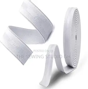 15mm WHITE Non-Slip Silicone Gripper Elastic Tape