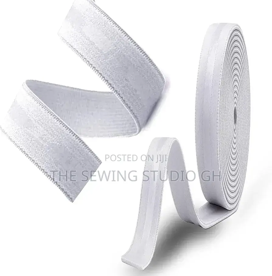 15mm WHITE Non-Slip Silicone Gripper Elastic Tape