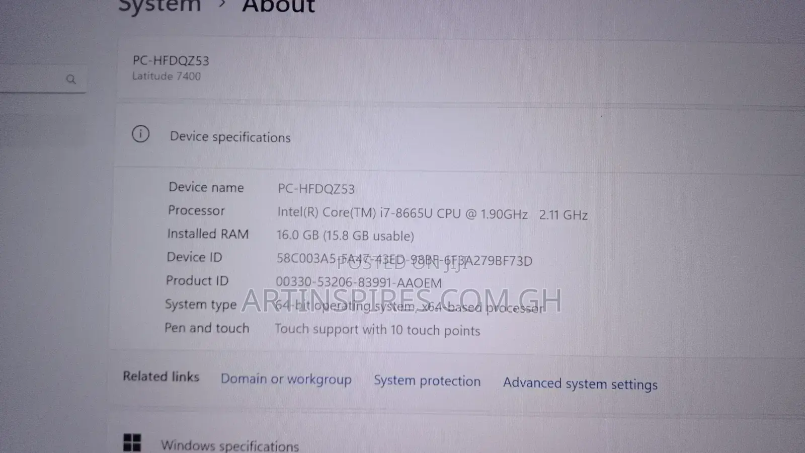 Laptop Dell Latitude 7400 16GB Intel Core i7 SSD 256GB