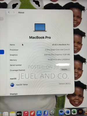 Laptop Apple MacBook Pro 2020 16GB Intel Core i5 SSD 512GB