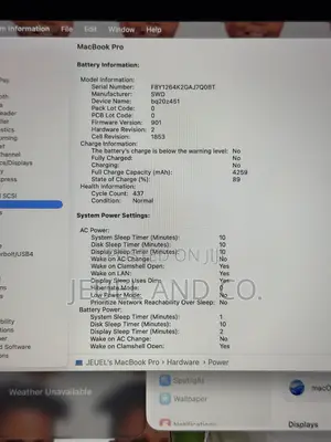 Laptop Apple MacBook Pro 2020 16GB Intel Core i5 SSD 512GB