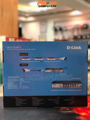 D-Link Des-F1016p-E 16-Port Poe+Surveillance Switch