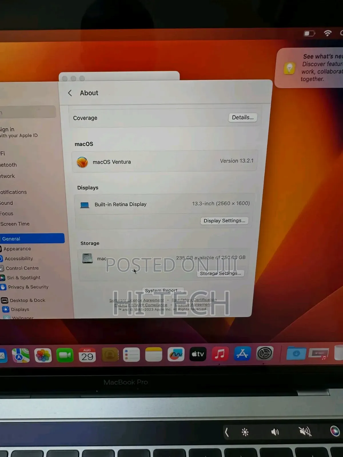 Laptop Apple MacBook Pro 2020 16GB Apple M1 SSD 512GB