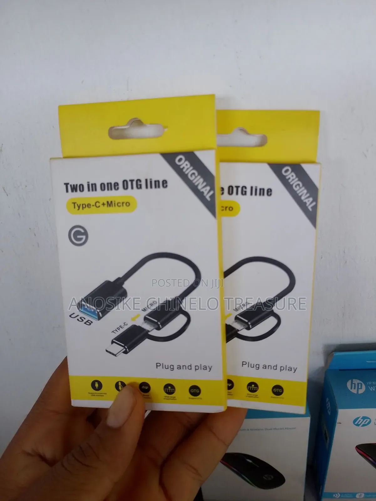USB Type-C Male to Type-C Female Adapter(Otg)+ USB