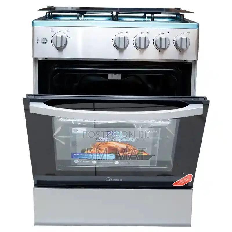 Midea 4 Burner 60 X 60cm Gas Cooker With Grill (24tmg4g081-S)