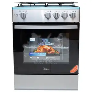 Midea 4 Burner 60 X 60cm Gas Cooker With Grill (24tmg4g081-S)