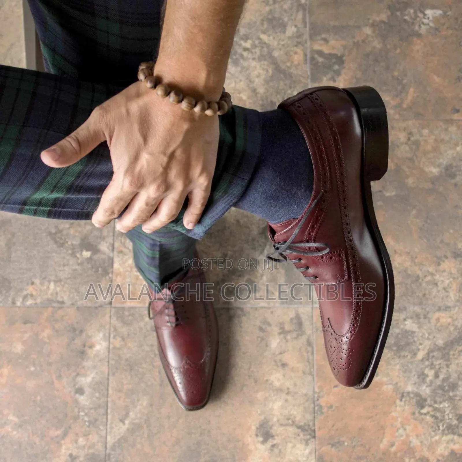 Johnston and Murphy Burgundy Brogues Shoes Size 41.5