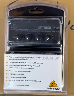 Behringer MicroAMP HA400 4-Channel Stereo Headphone Amplifier.
