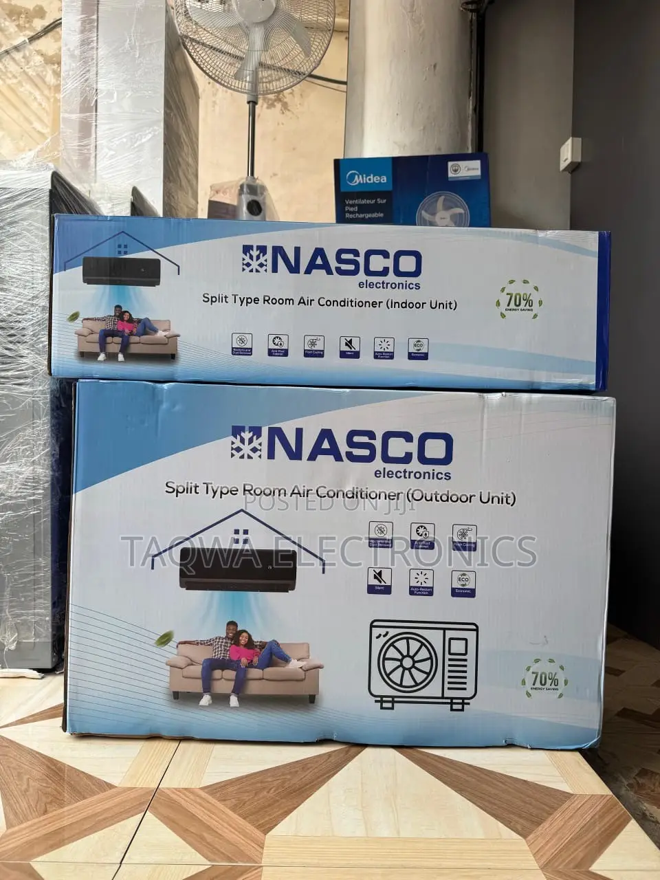 Modernized Black Nasco 1.5hp Air Conditioner