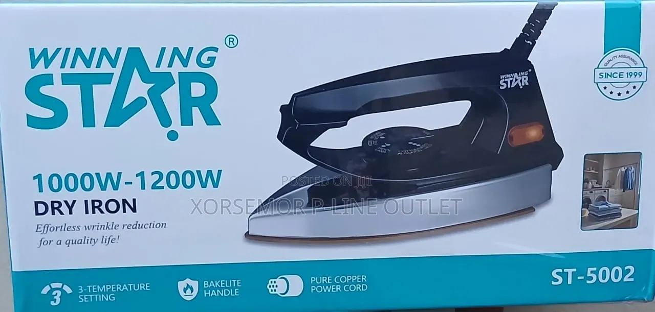 ST-5002 1000w-1200w Dry Star Iron