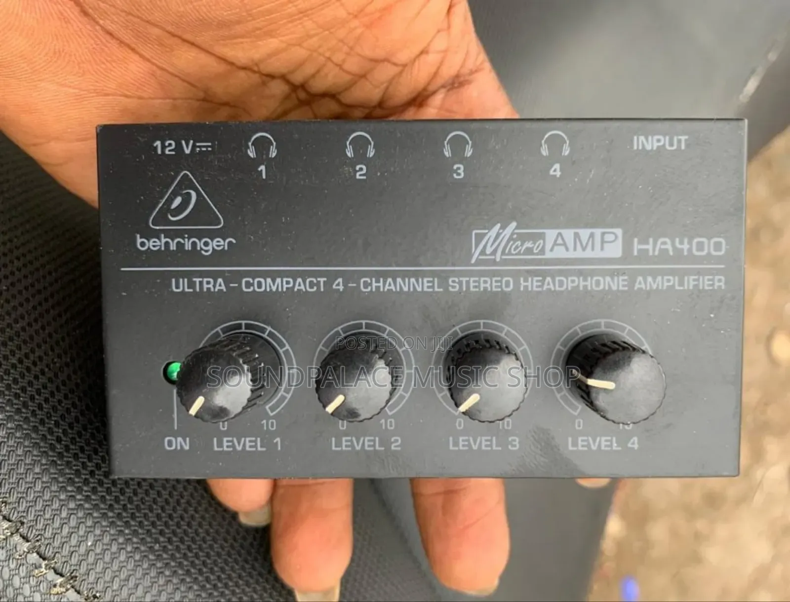 Behringer MicroAMP HA400 4-Channel Stereo Headphone Amplifier.