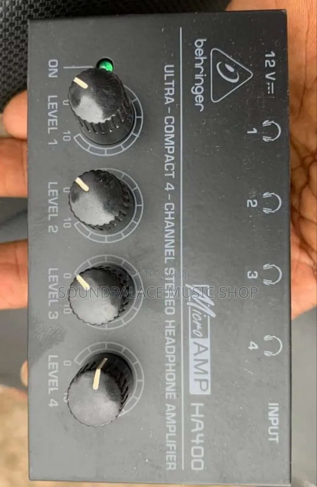 Behringer MicroAMP HA400 4-Channel Stereo Headphone Amplifier.