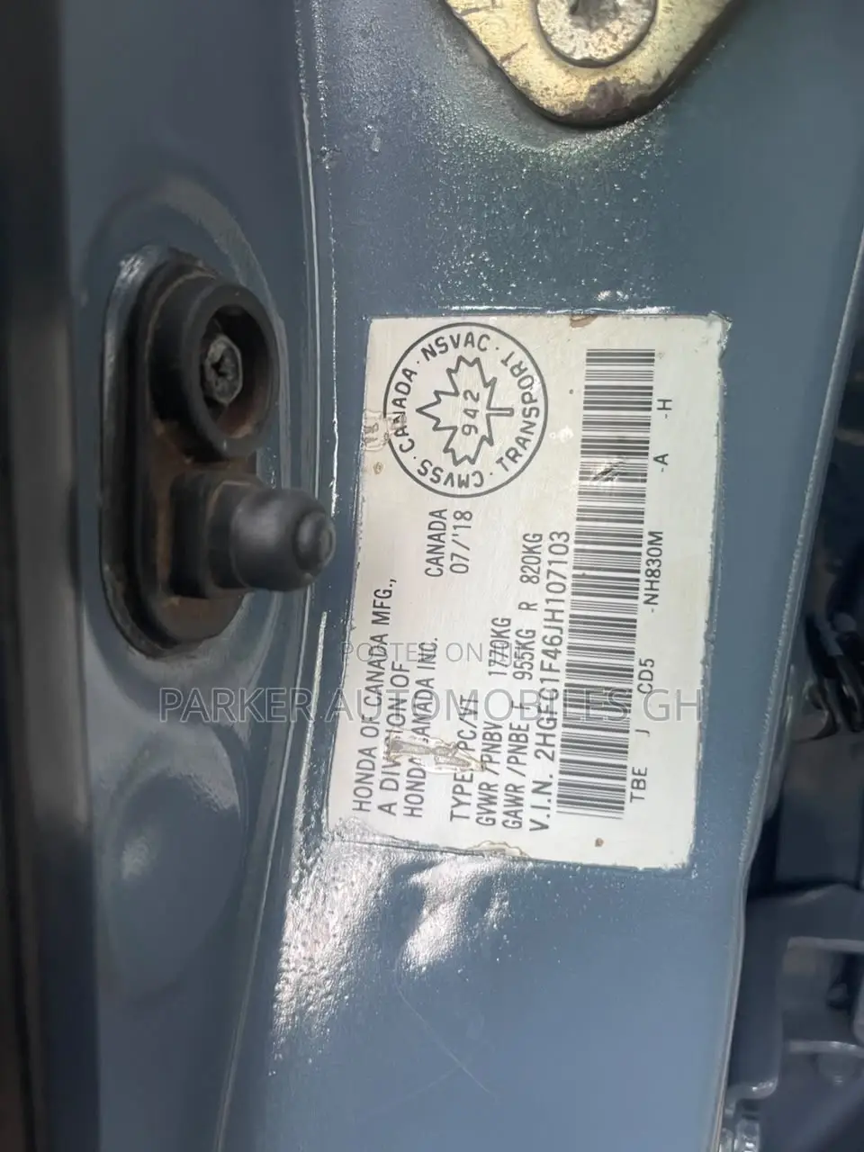 Honda Civic EX-L Sedan 2018 Gray