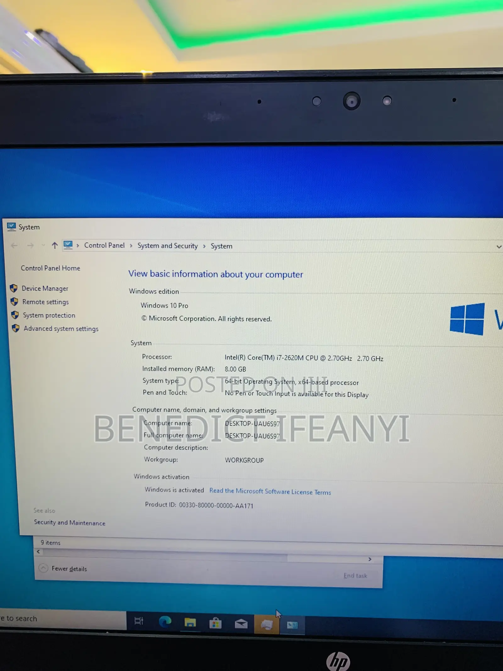 Laptop HP EliteBook 8560W 8GB Intel Core i7 HDD 250GB