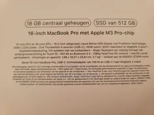 New Laptop Apple MacBook Pro 2024 M3 18GB Apple M3 Pro SSD 512GB