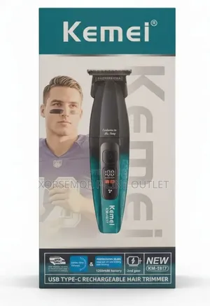 Kemei Hair Beard Cordless Trimmer KM-1817 Digital Rechargeable