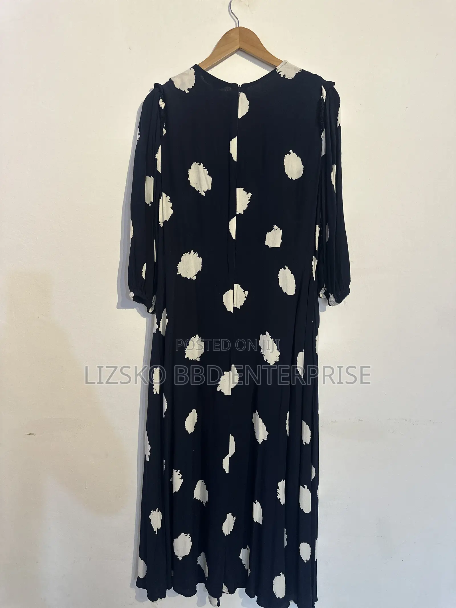 Max and Spencer Navy and White Abstract Spot-Print