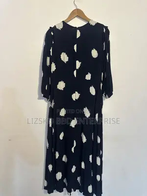 Max and Spencer Navy and White Abstract Spot-Print
