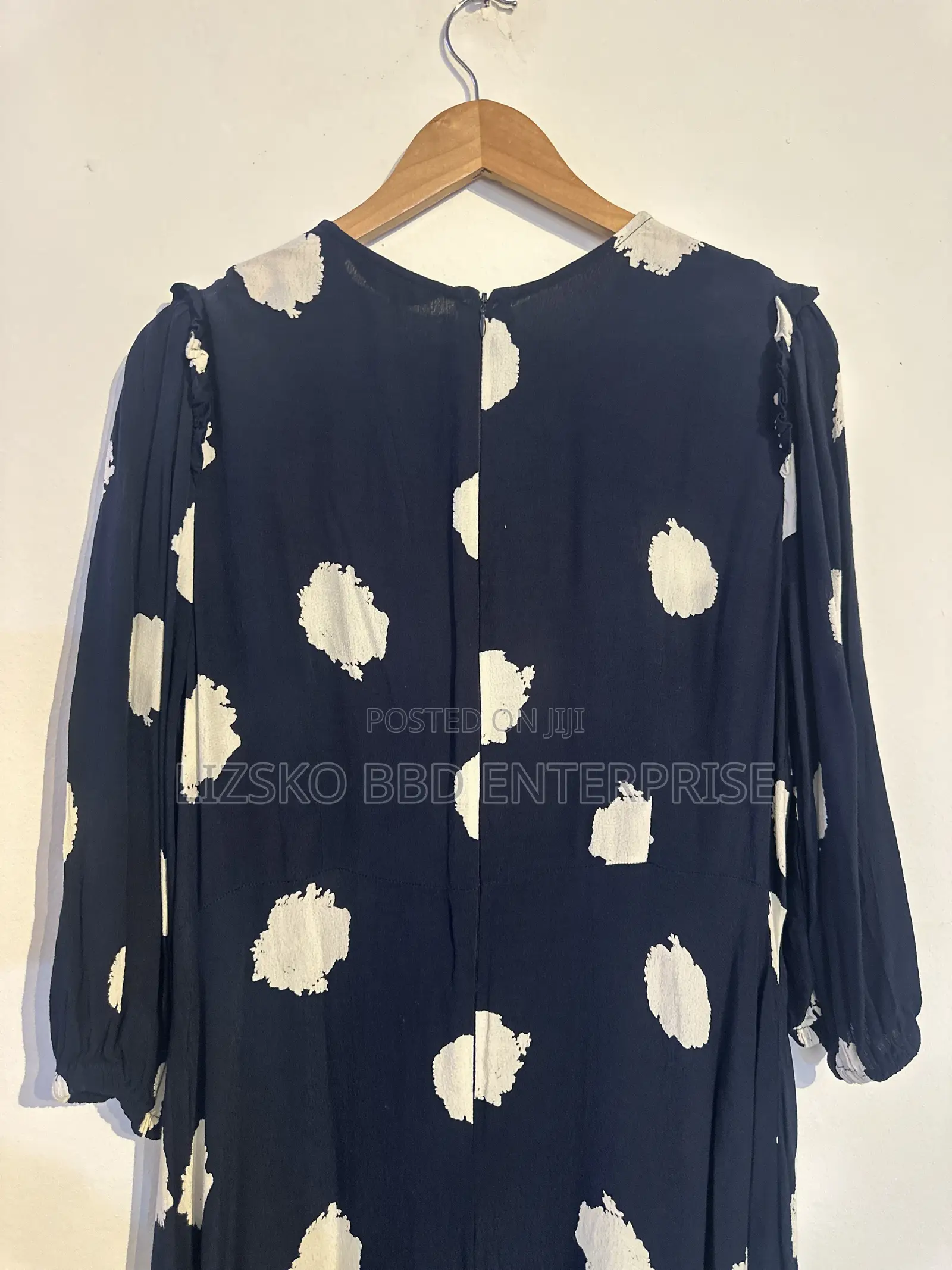 Max and Spencer Navy and White Abstract Spot-Print