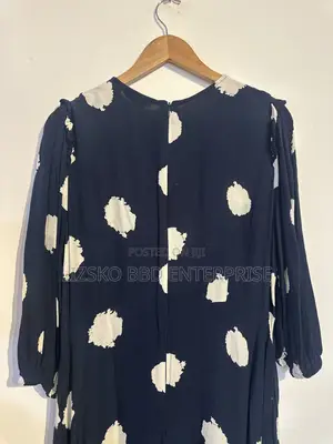 Max and Spencer Navy and White Abstract Spot-Print