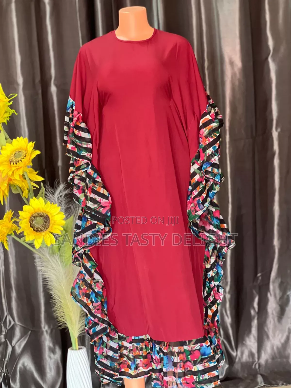 Beautiful Wine Red Bubu Dress