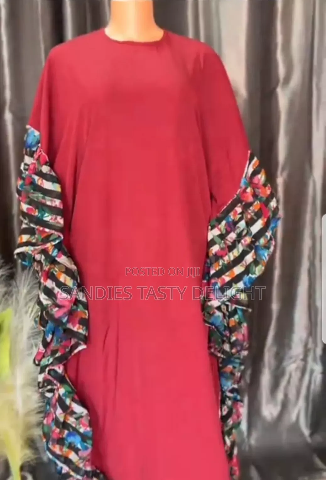 Beautiful Wine Red Bubu Dress