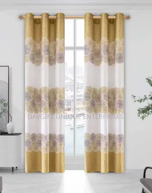 Beautiful 3D Design 2pcs Curtains