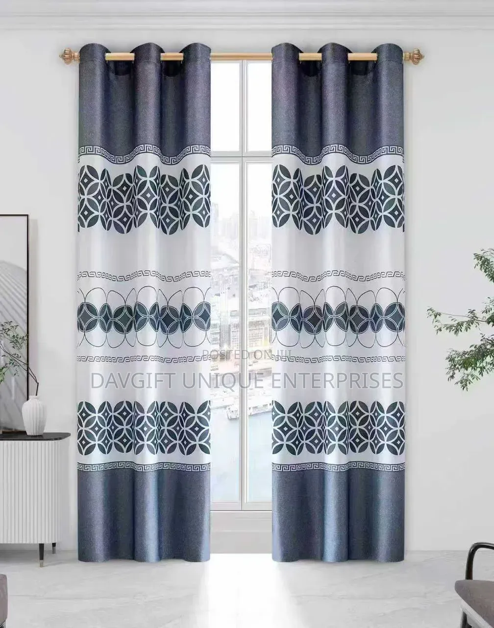 Beautiful 3D Design 2pcs Curtains