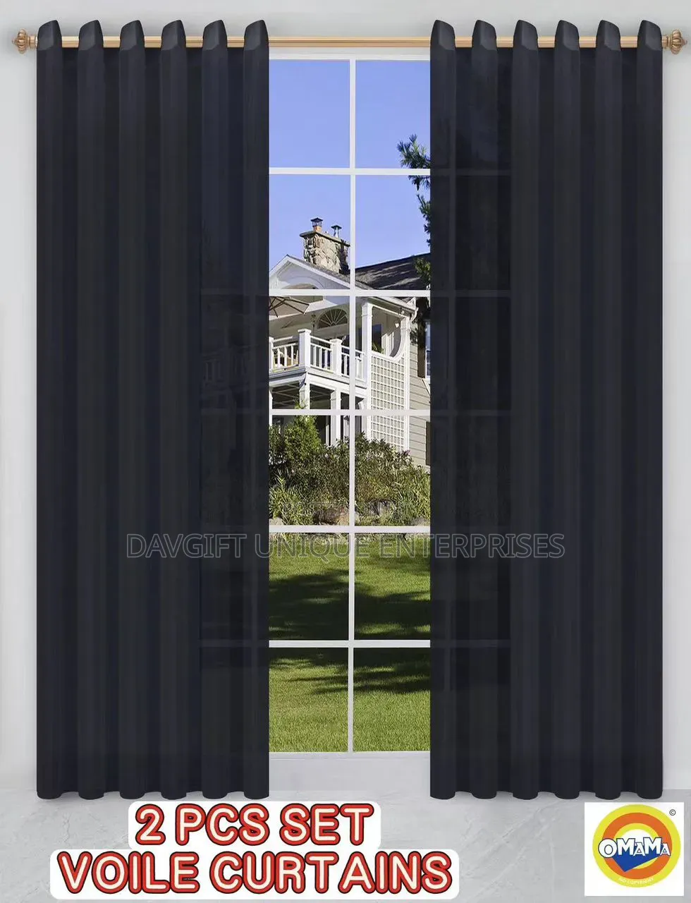 Original Beautiful 2pcs Voil Curtains