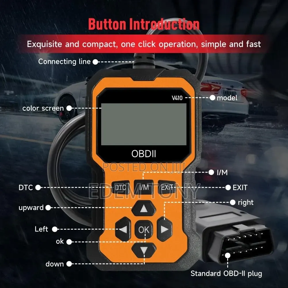 OBD2 Scanner Car Diagnostic Tool for All Vehicles Live Data Fix