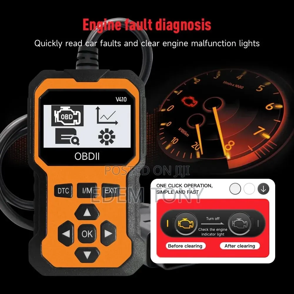 OBD2 Scanner Car Diagnostic Tool for All Vehicles Live Data Fix