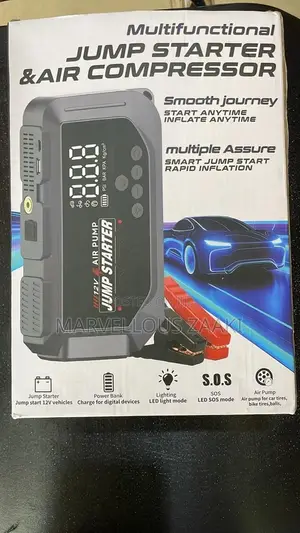 Multi Purpose Jump Starter, Air Compressor, Power Bank