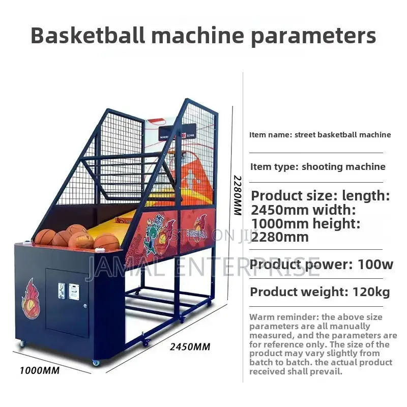 Indoor Folding Shooting Machine Coin-Operated Arcade Basketball Game