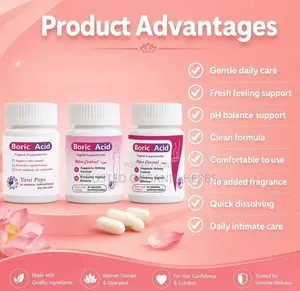 Boric Acid Vaginal Suppositories - Odor Control