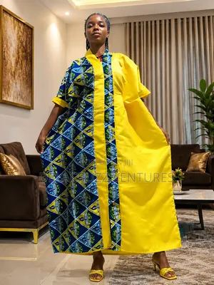 Ankara African Print Long Bubu Dress (Free Delivery on Saturdays)