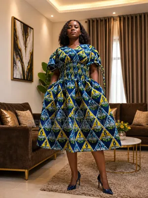 Ankara African Print Dress(free Delivery Within Accra on Saturdays)