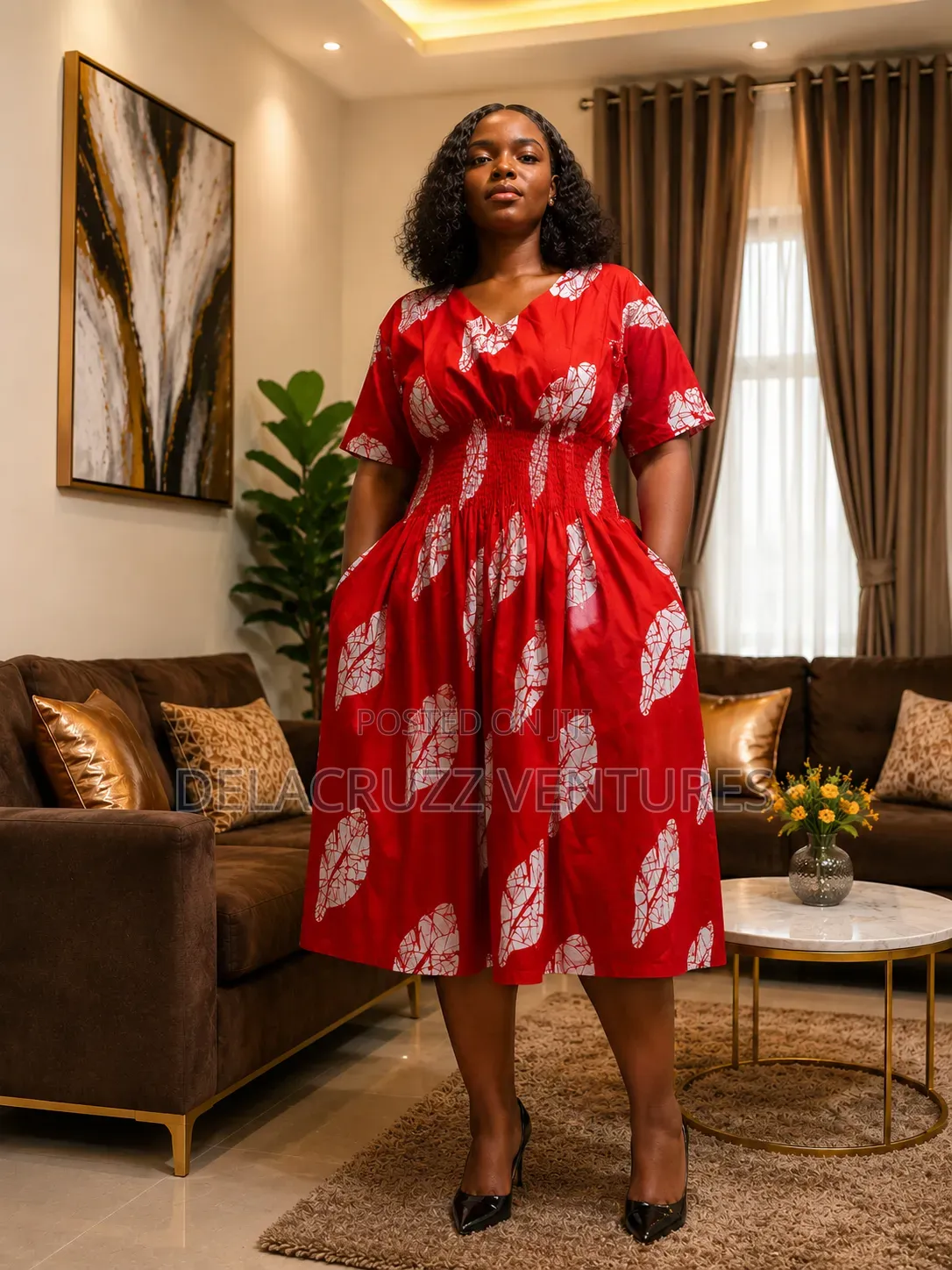 Ankara African Print Dress(free Delivery Within Accra on Saturdays)