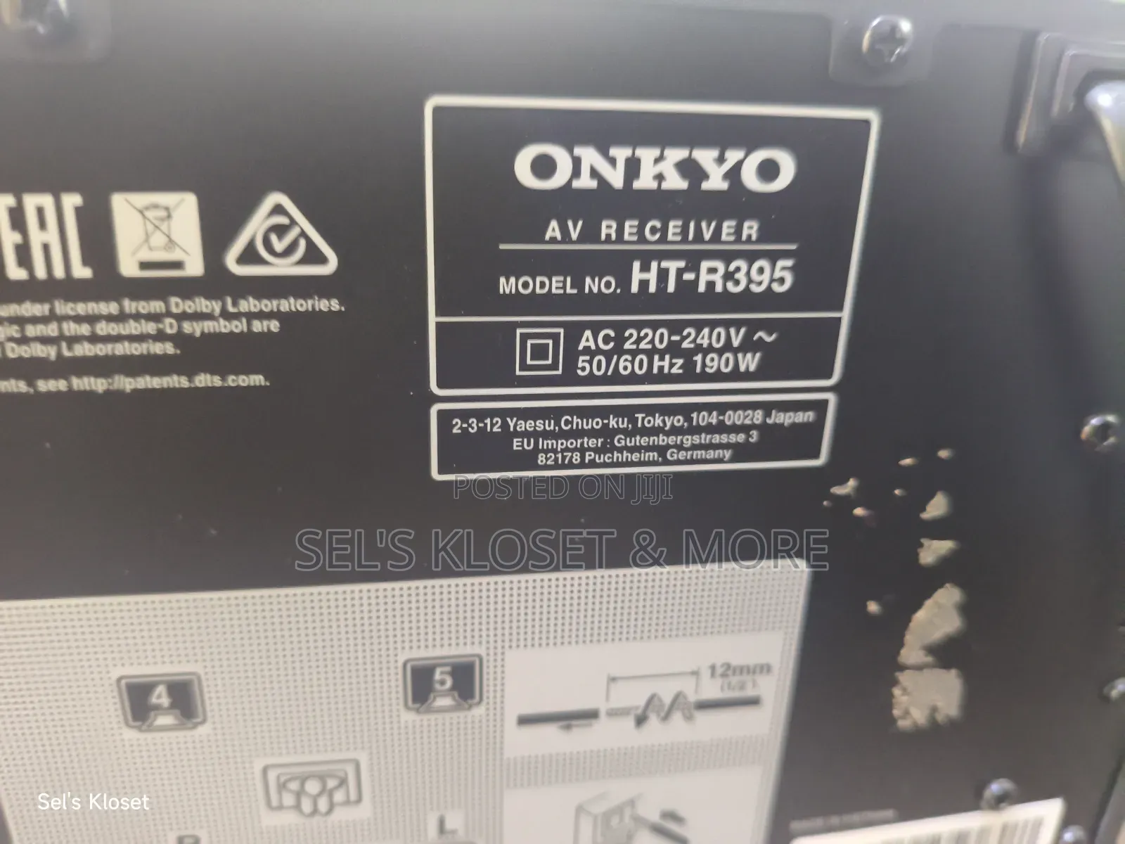Onkyo HT-R3395 5.1-Channel AV Receiver