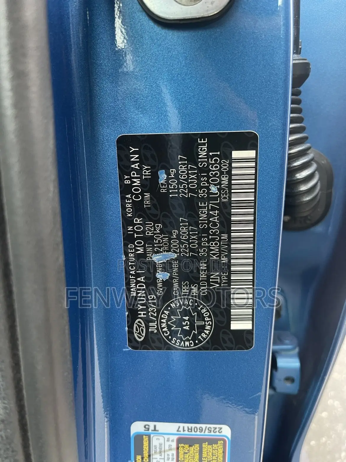 Hyundai Tucson Limited AWD 2020 Blue