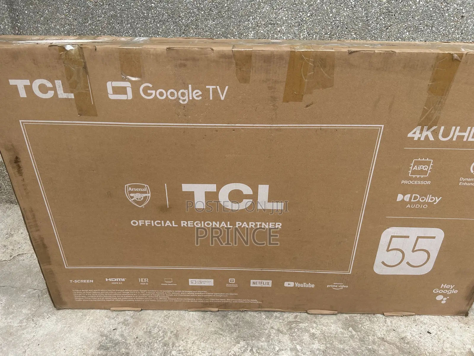 TCL 55" Inches HDR Google Smart TV - Black