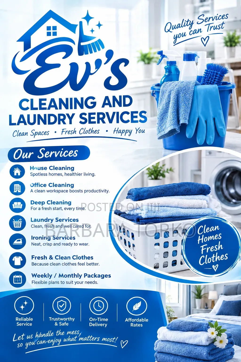 Door to Door Cleaning and Laundry Services