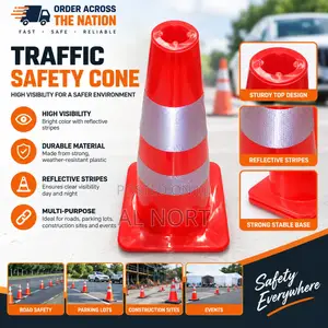 Reflective Traffic Safety Cone – Red
