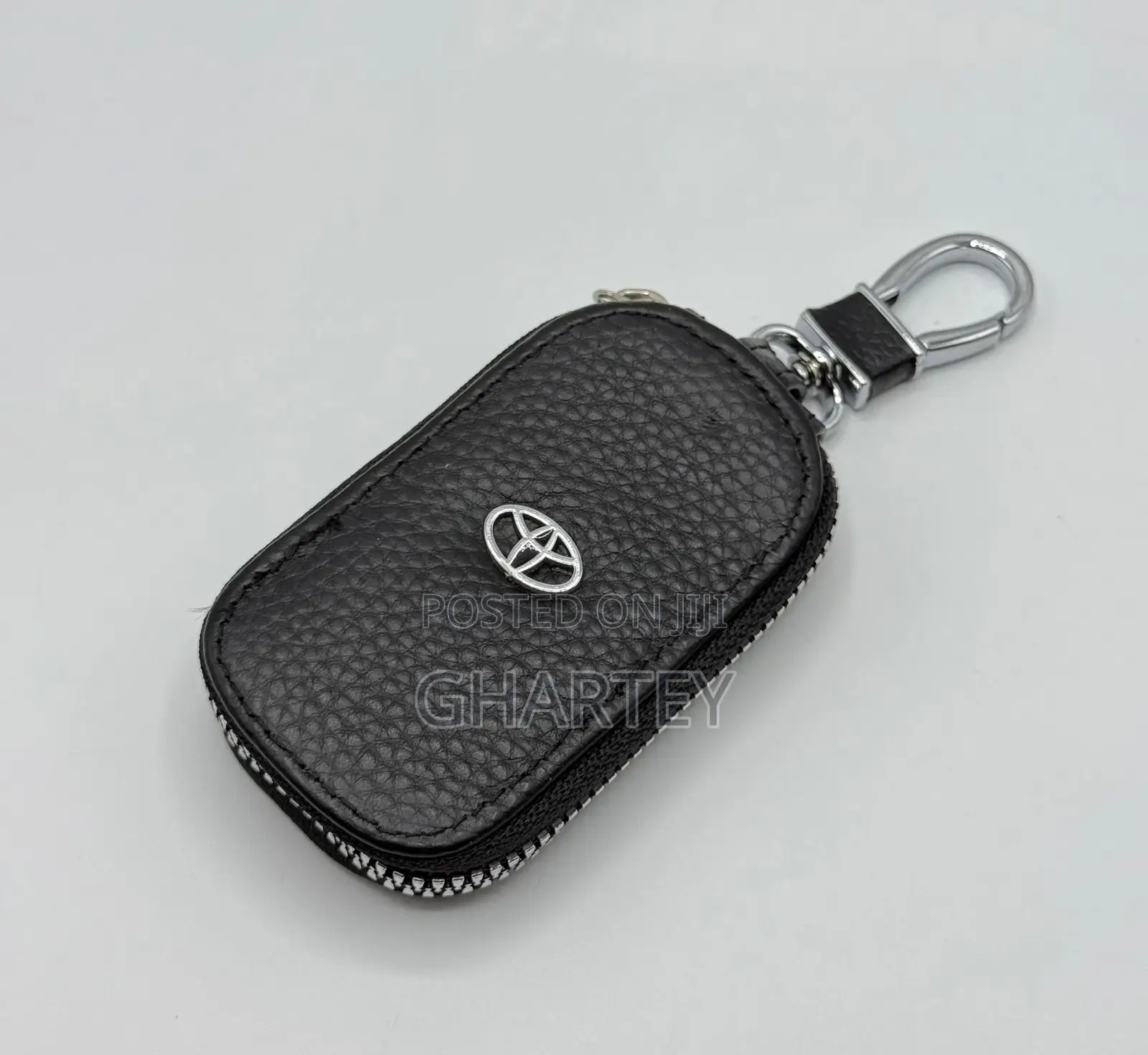 Premium Leather Key Fob Cover With Clip - All Favorite Car Package