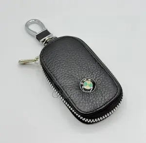 Premium Leather Key Fob Cover With Clip - All Favorite Car Package
