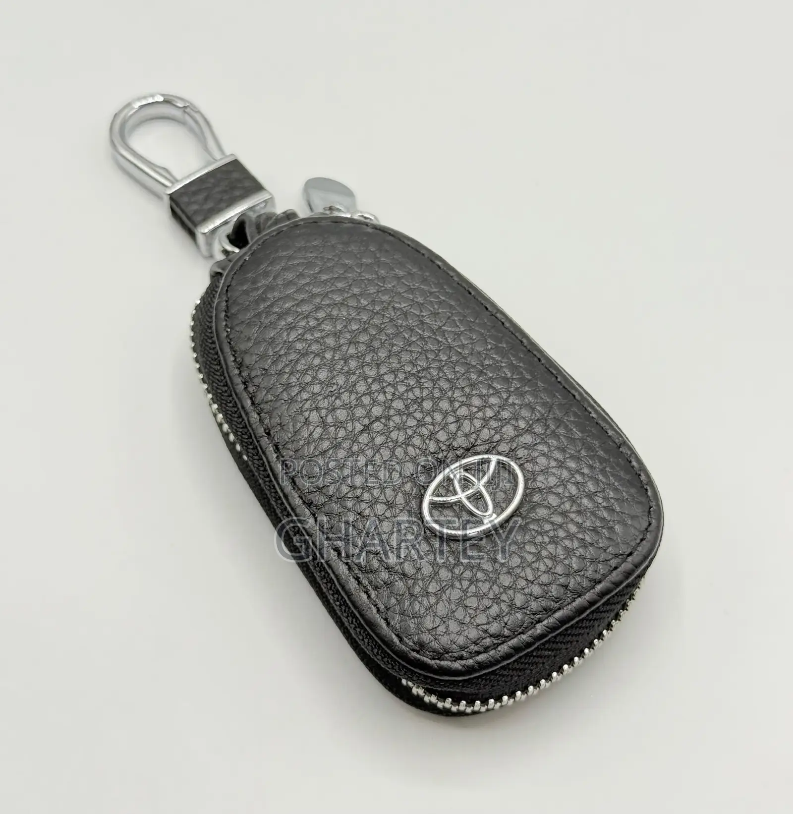 Premium Leather Key Fob Cover With Clip - All Favorite Car Package