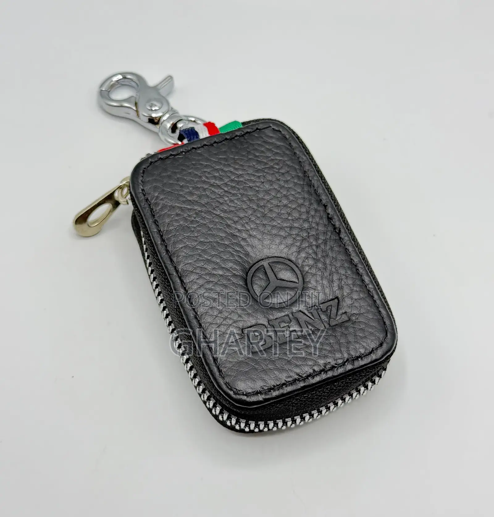Premium Leather Key Fob Cover With Clip - All Favorite Car Package