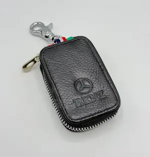 Premium Leather Key Fob Cover With Clip - All Favorite Car Package